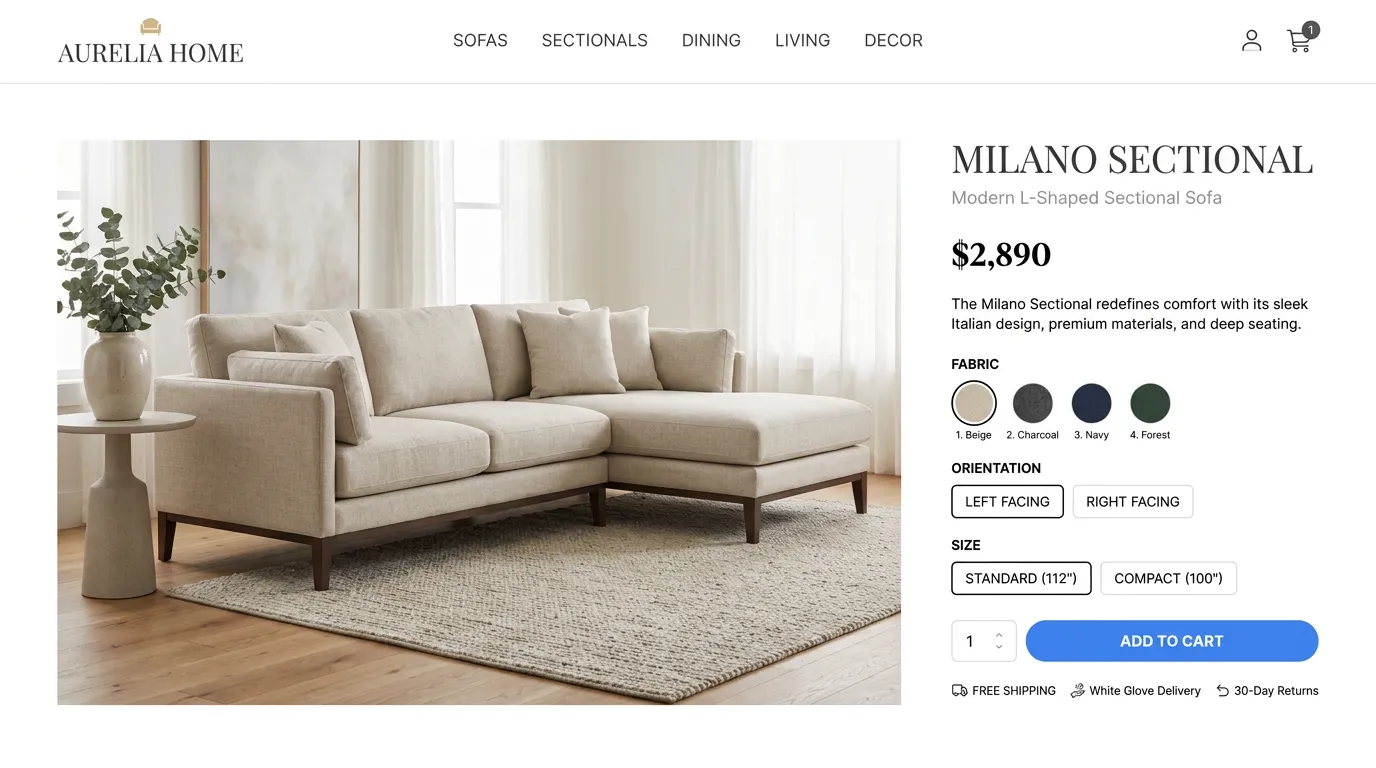 Maison Lux — E-Commerce project by Yousfi Tech